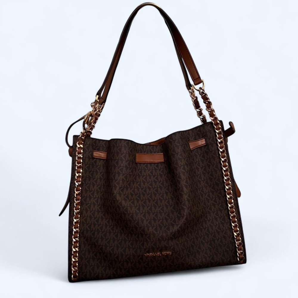 Michael Kors Dark Brown Chain Shoulder Bag
